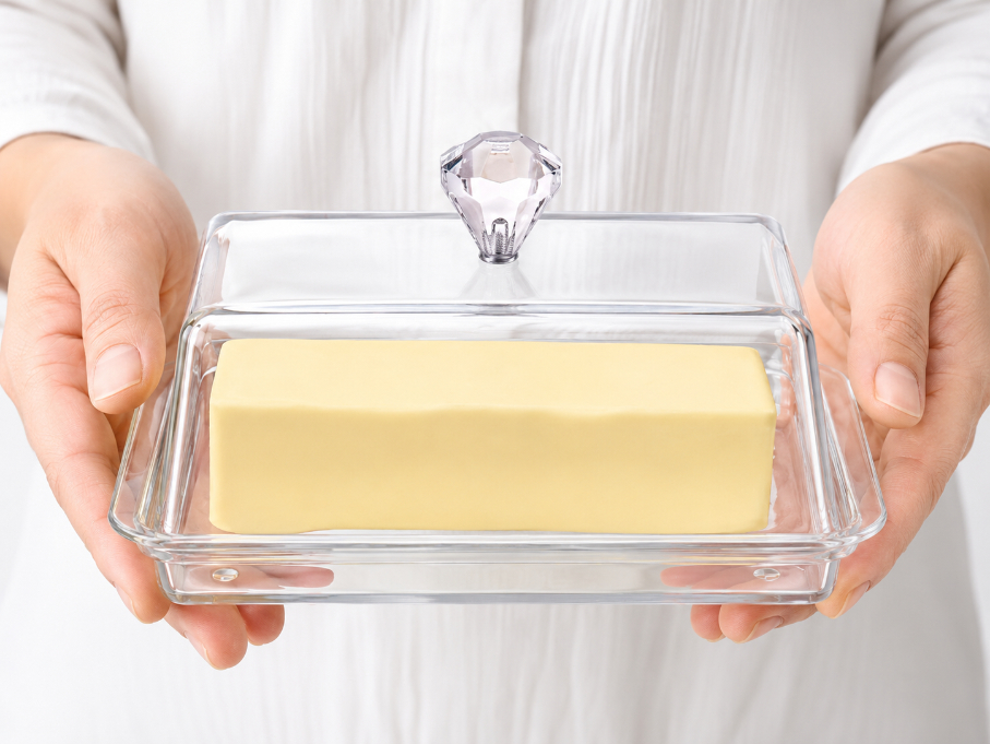 MANTEQUILLERA TRANSPARENTE CON TAPA PARA COCINA - 7