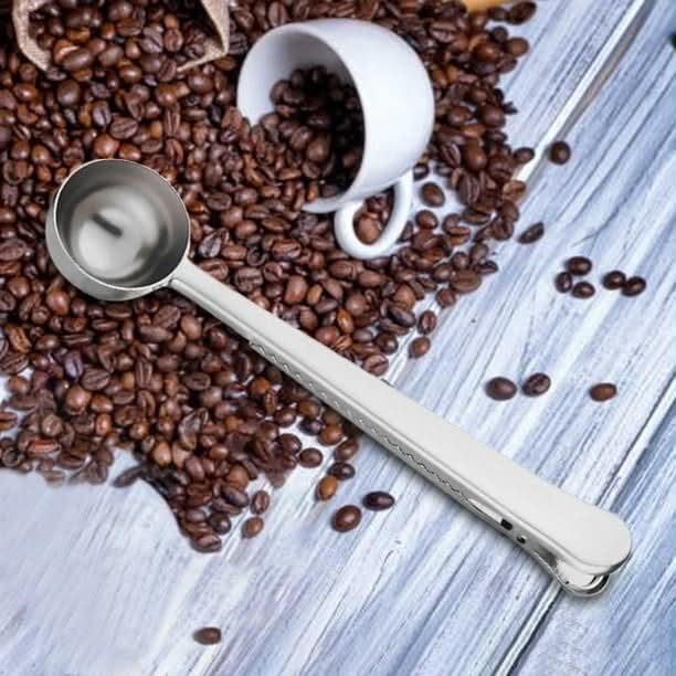 CUCHARA MEDIDORA DE CAFÉ CON CLIP SELLADOR - 6
