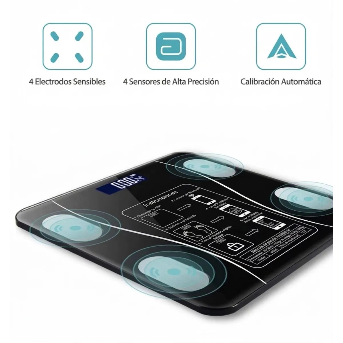 BALANZA DIGITAL INTELIGENTE BLUETOOTH CON APP CORPORAL - 3