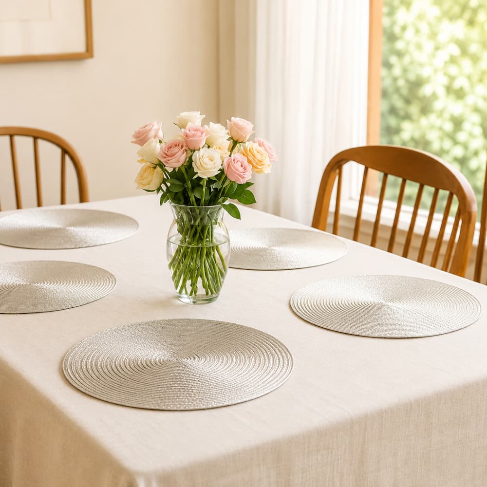 NDIVIDUALES DE MESA SET X6 PLÁSTICO 38 CM COLORES A ELEGIR - 1