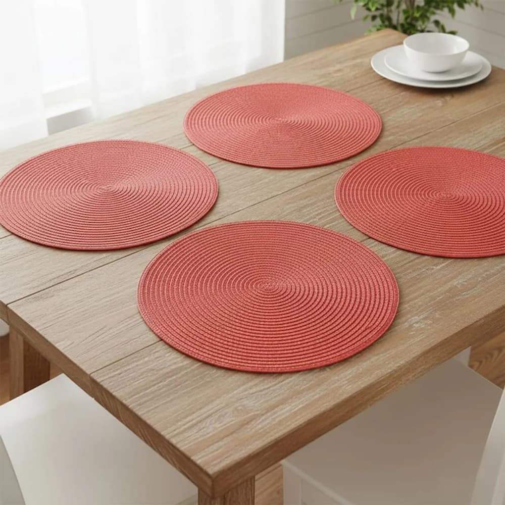 SET X6 INDIVIDUALES DE MESA PLÁSTICO 38 CM VARIOS COLORES - 1