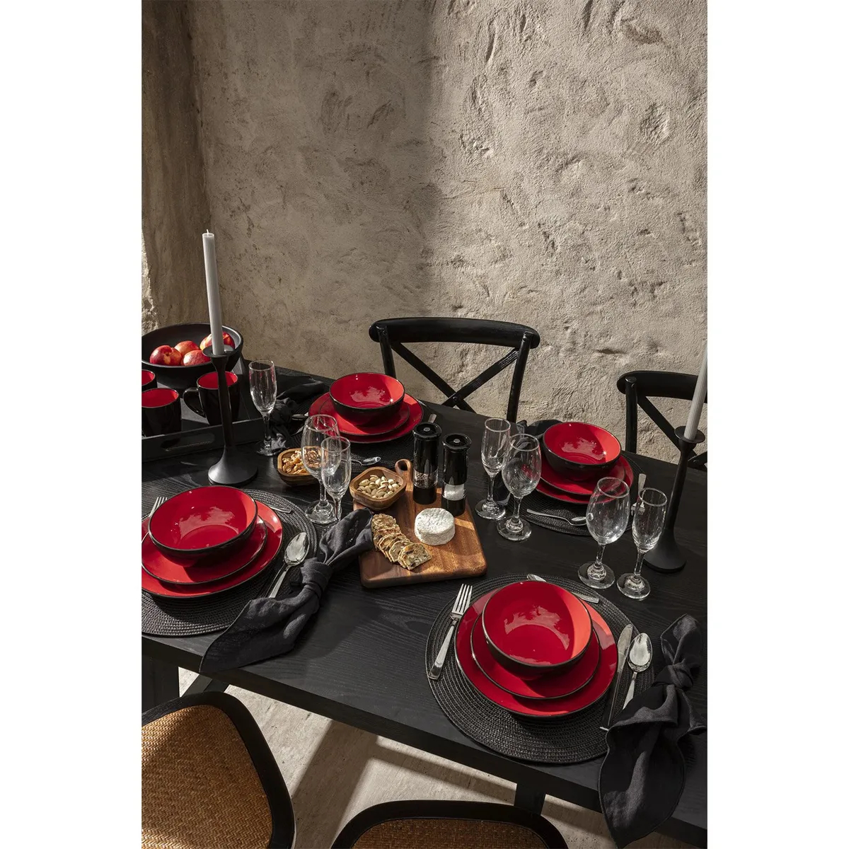 SET X6 INDIVIDUALES DE MESA PLÁSTICO 38 CM VARIOS COLORES - 10