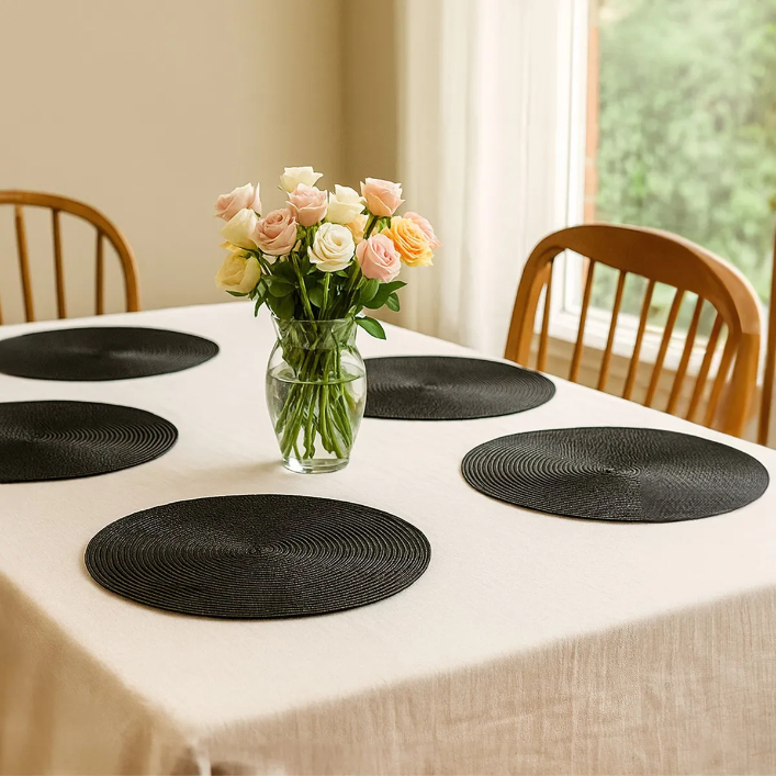 SET X6 INDIVIDUALES DE MESA PLÁSTICO 38 CM VARIOS COLORES - 2