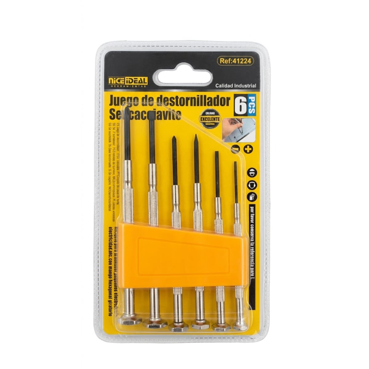 JUEGO DE DESTORNILLADORES DE PRECISIÓN X6 PIEZAS - 1
