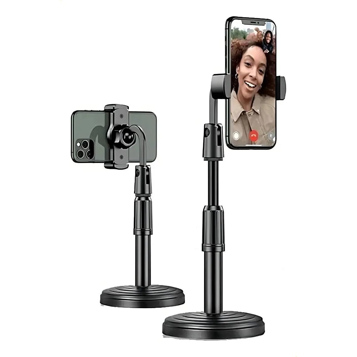 SOPORTE PARA CELULAR DE MESA AJUSTABLE CON GIRO 360° NEGRO - 1