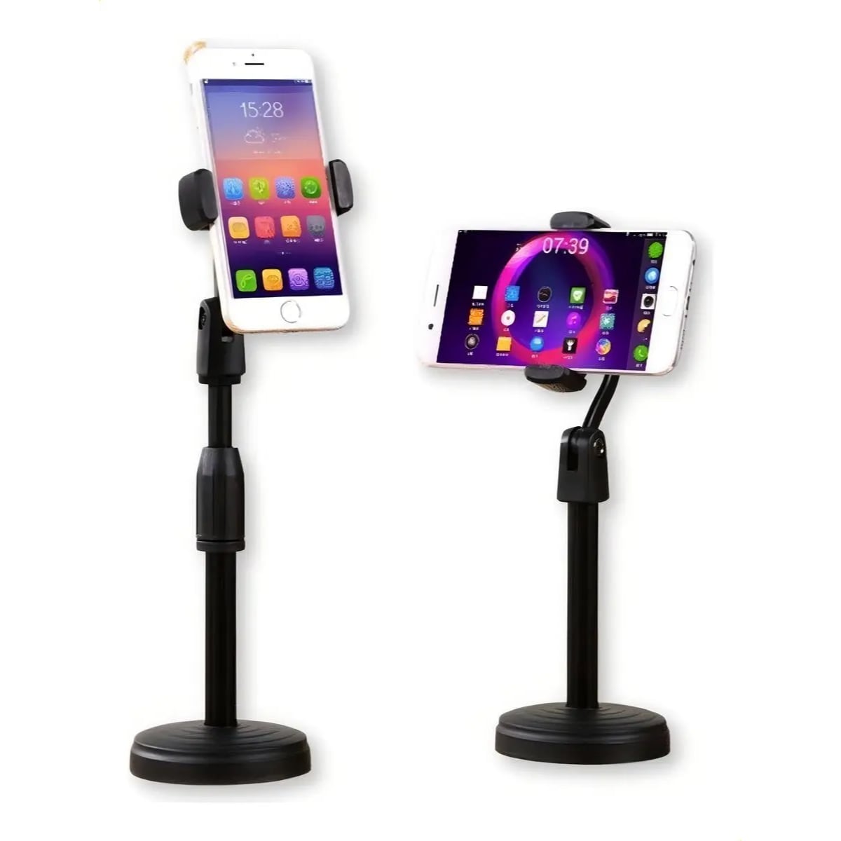 PORTA CELULAR PARA ESCRITORIO CON ALTURA REGULABLE Y BASE FIRME - 5