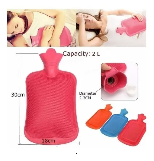 BOLSA DE AGUA CALIENTE Y FRÍA 2L DE CAUCHO REUTILIZABLE - 8