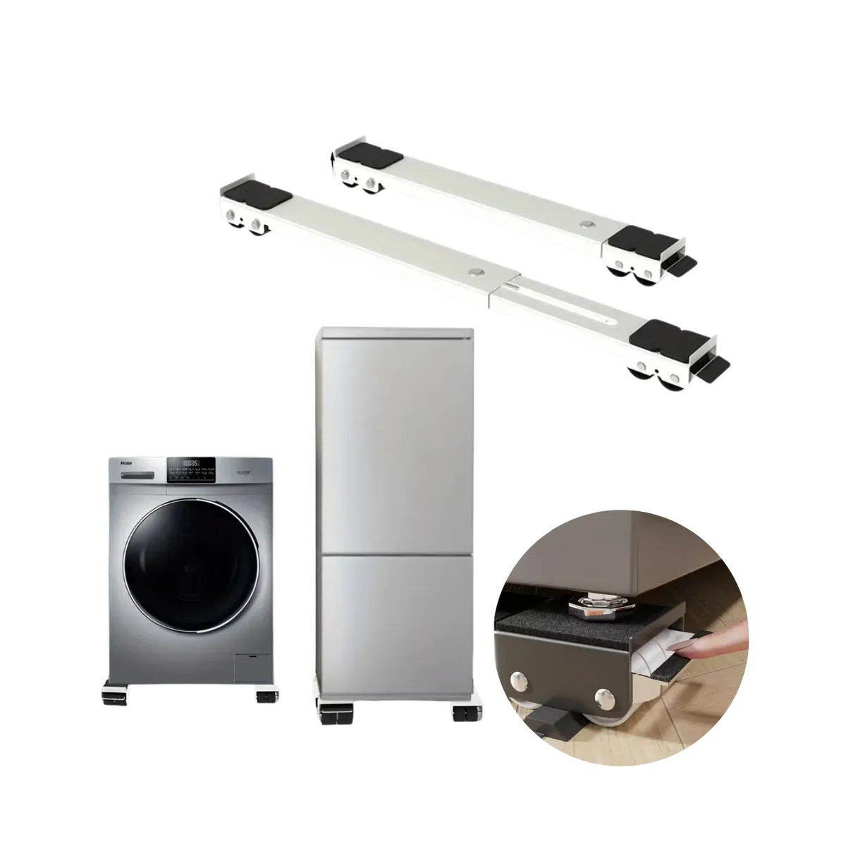 BASE AJUSTABLE CON RUEDAS PARA LAVADORA Y REFRIGERADORA HASTA 200 KG - 3