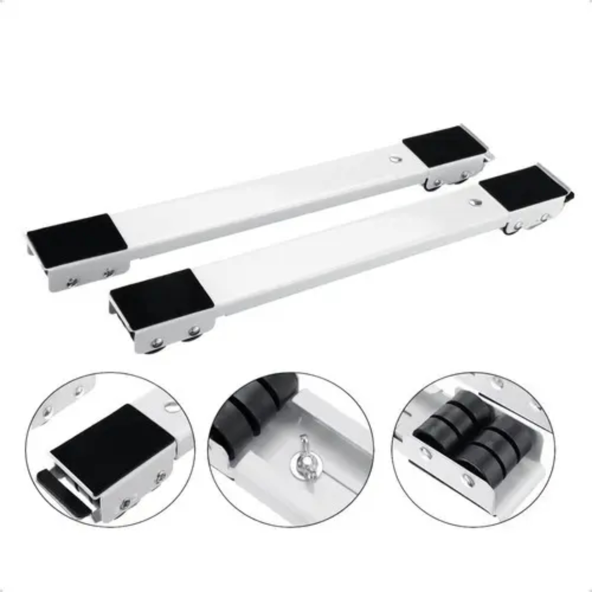 SOPORTE MÓVIL AJUSTABLE PARA LAVADORA, REFRIGERADORA Y MUEBLES 200 KG - 2