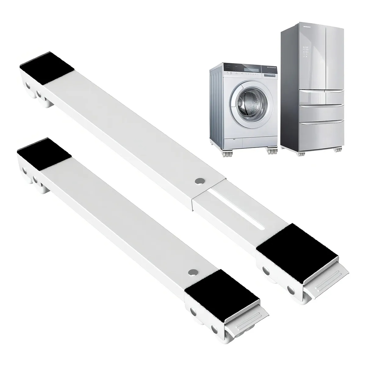 SOPORTE MÓVIL AJUSTABLE PARA LAVADORA, REFRIGERADORA Y MUEBLES 200 KG - 5
