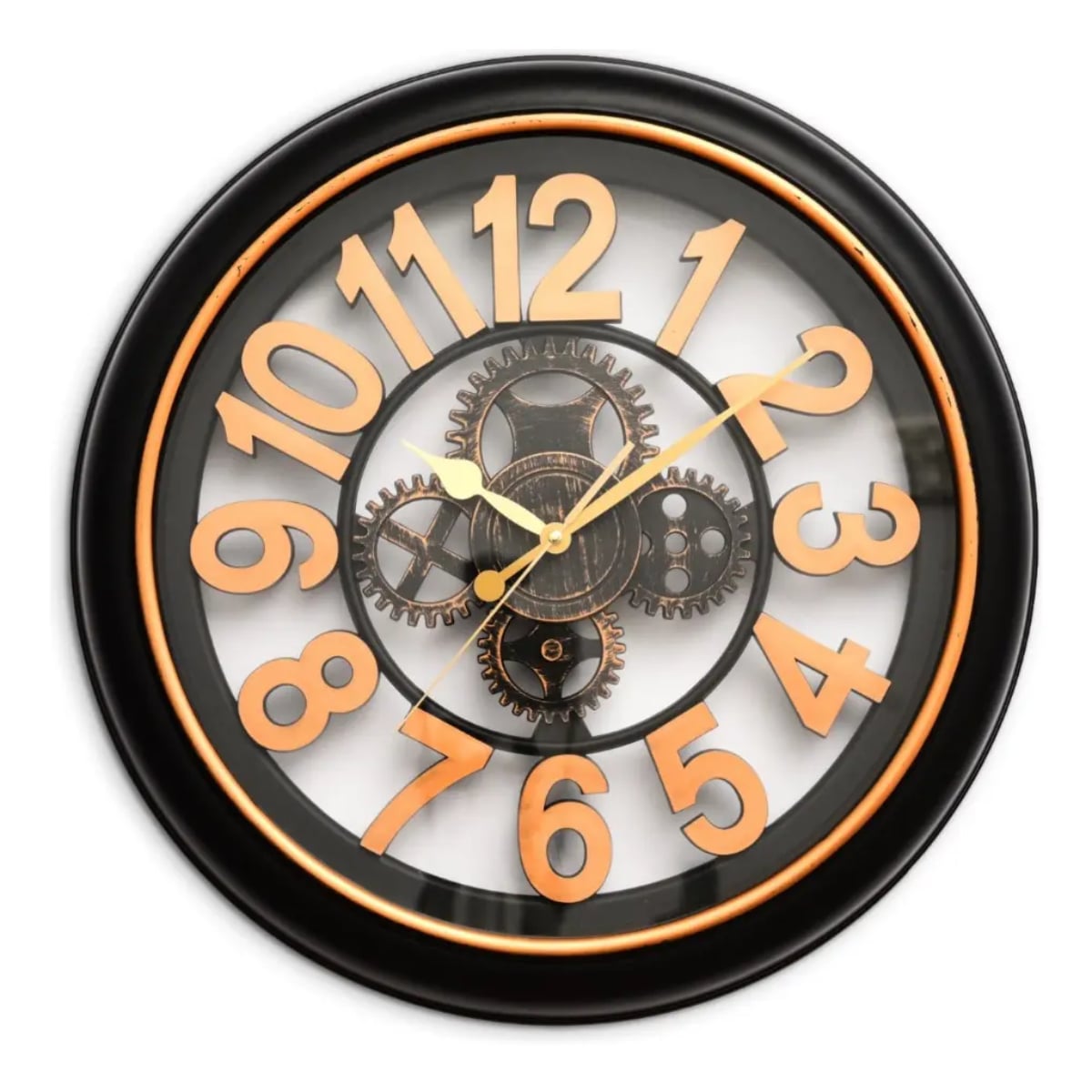 RELOJ DE PARED DECORATIVO 42 CM DISEÑO MODERNO CON ENGRANAJES - 3
