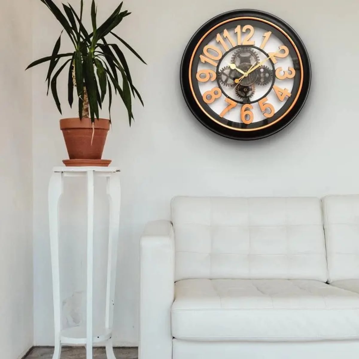 RELOJ DE PARED DECORATIVO 42 CM DISEÑO MODERNO CON ENGRANAJES - 4