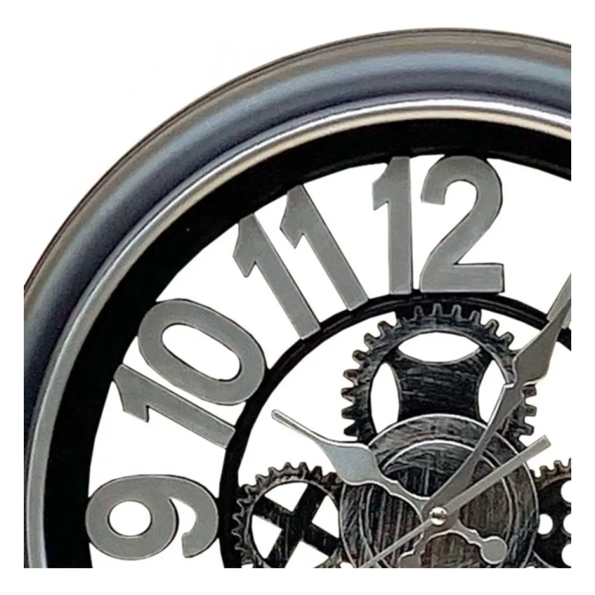 RELOJ DE PARED DECORATIVO 42 CM DISEÑO MODERNO CON ENGRANAJES - 8