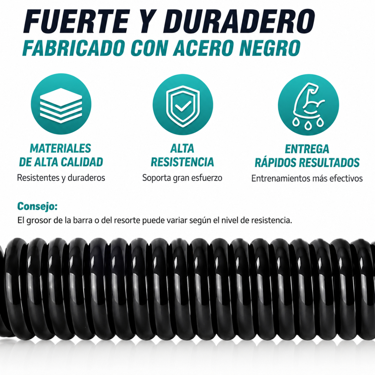 BARRA DE FUERZA 20 KG PARA EJERCICIOS DE PECHO BRAZOS Y HOMBROS - 4