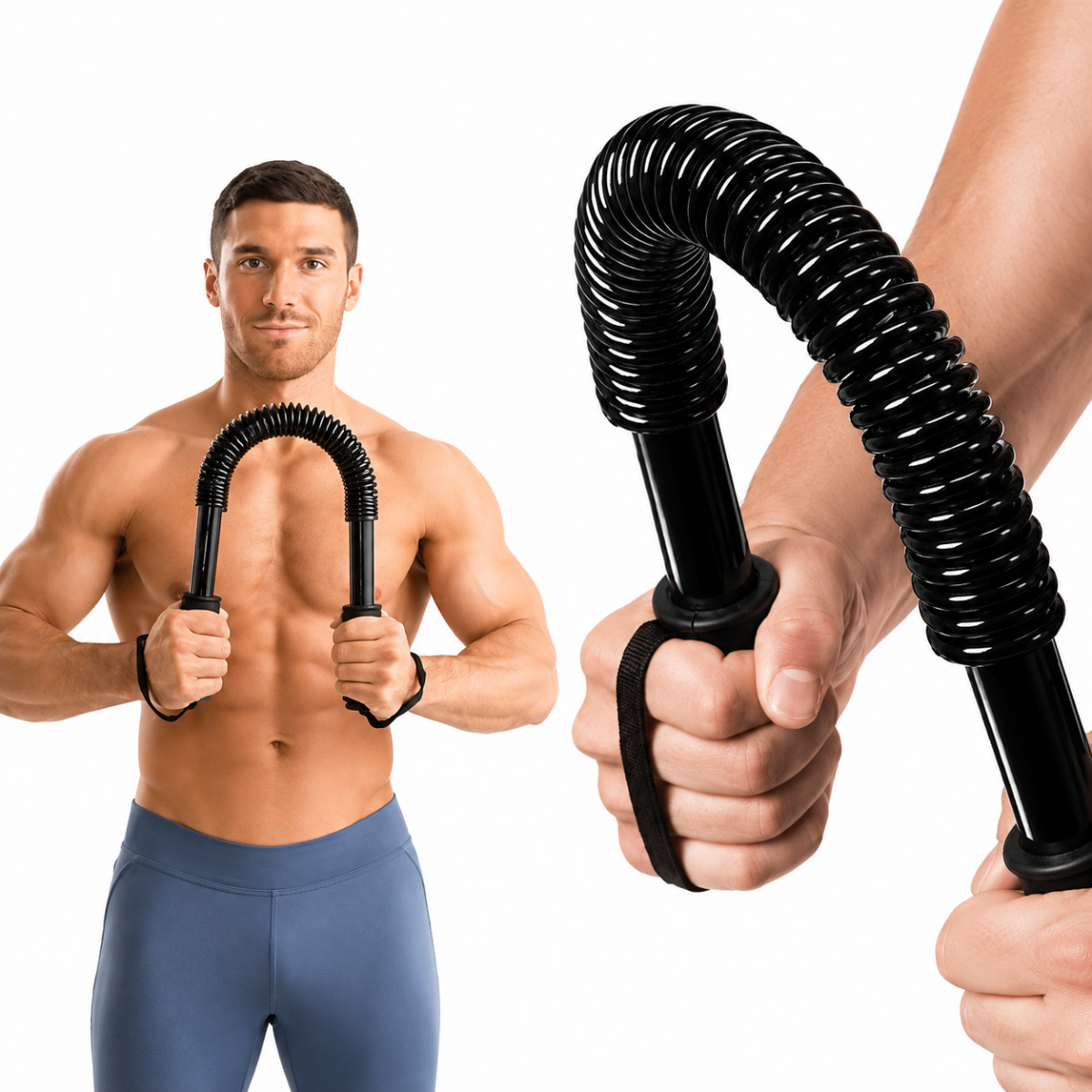 BARRA DE FUERZA 20 KG PARA EJERCICIOS DE PECHO BRAZOS Y HOMBROS - 6