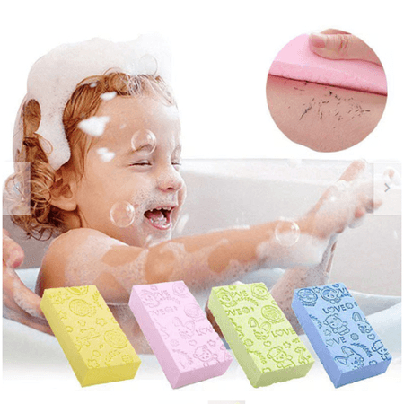 PACK X4 ESPONJAS DE BAÑO EXFOLIANTES PARA LIMPIEZA CORPORAL - 8