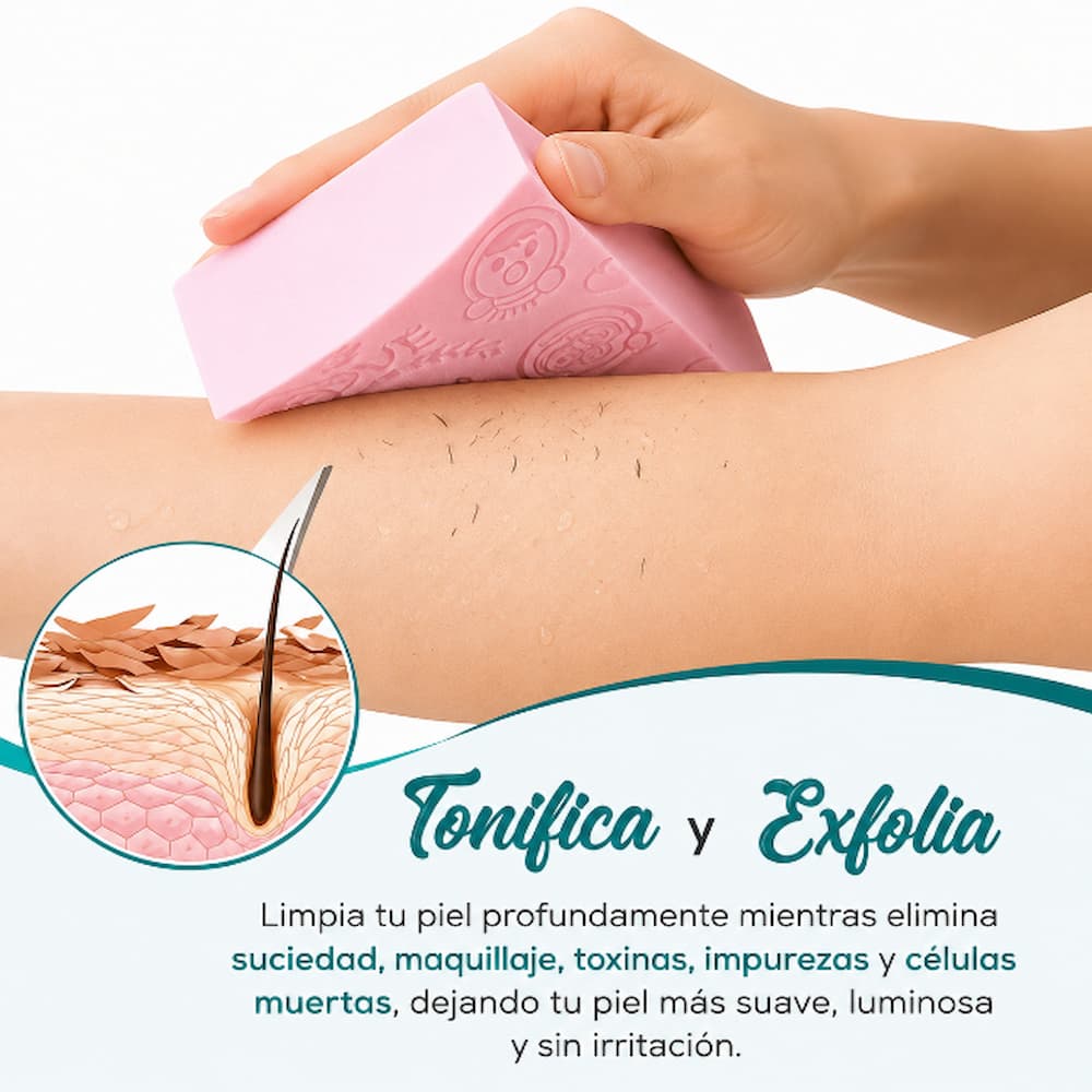 PACK X4 ESPONJAS EXFOLIANTES CORPORALES PARA BAÑO Y DUCHA - 4
