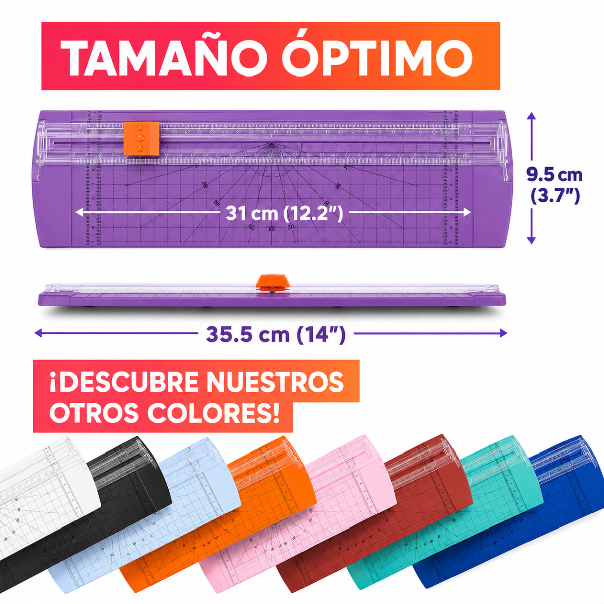 CORTADOR DE PAPEL A4 CON REGLA Y CUCHILLA DESLIZANTE - 4