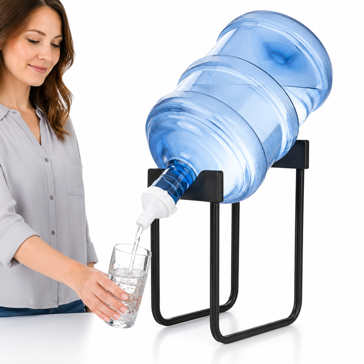 SOPORTE PARA BIDÓN DE AGUA 20L CON CAÑO DISPENSADOR - 6