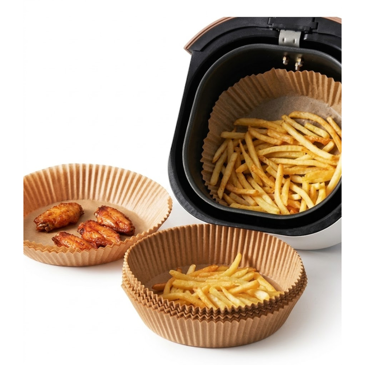 PAPEL ANTIADHERENTE PARA FREIDORA DE AIRE AIR FRYER 100 UNIDADES - 2