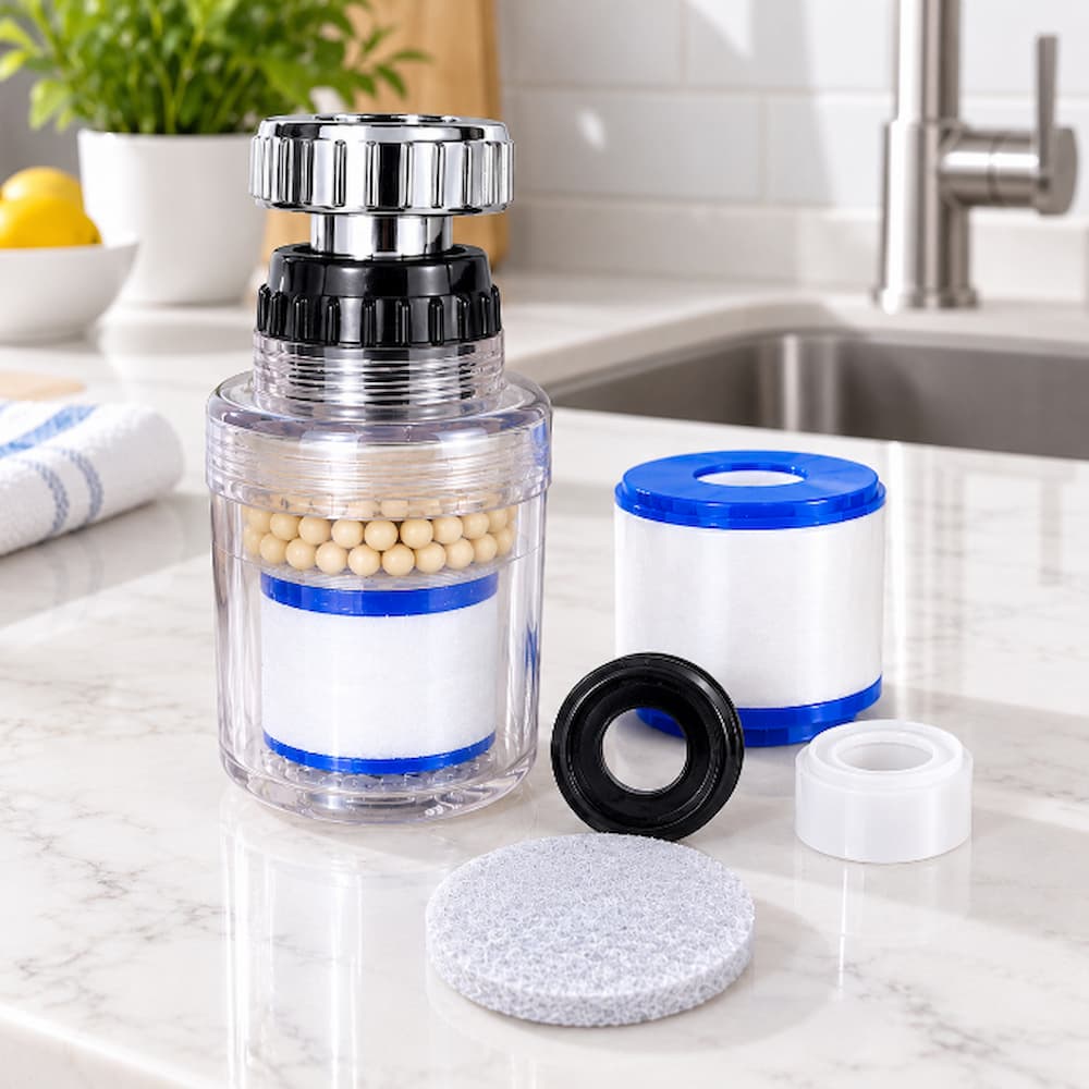 FILTRO PURIFICADOR DE AGUA PARA CAÑO GRIFO GIRATORIO 360 - 5