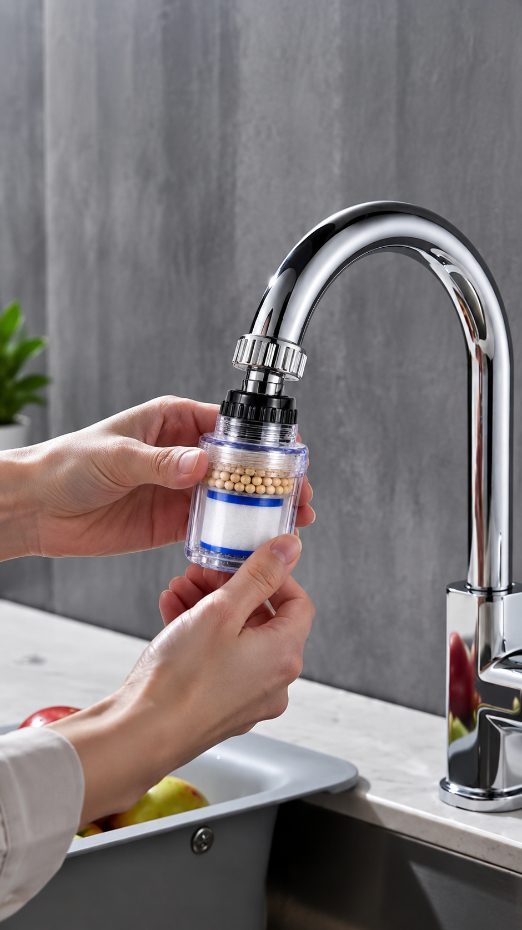 FILTRO PURIFICADOR DE AGUA PARA CAÑO GRIFO GIRATORIO 360 - 7