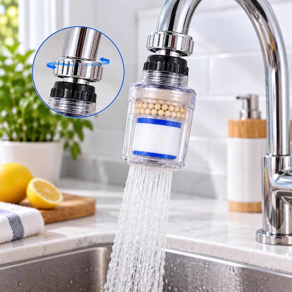PURIFICADOR FILTRO DE AGUA PARA CAÑO DE COCINA GIRATORIO 360 - 1