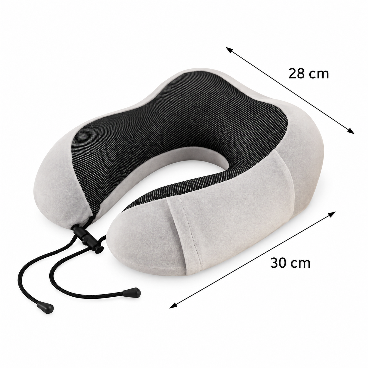 ALMOHADA CERVICAL DE VIAJE VISCOELÁSTICA EN U CON AJUSTE - 10