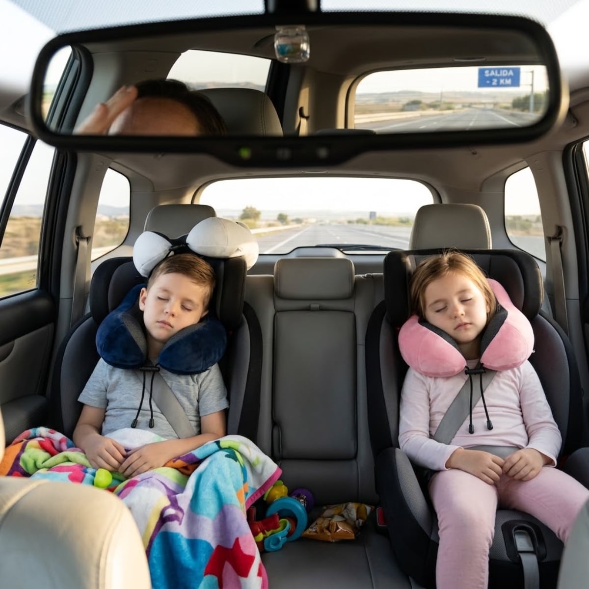 ALMOHADA CERVICAL DE VIAJE VISCOELÁSTICA EN U CON AJUSTE - 6