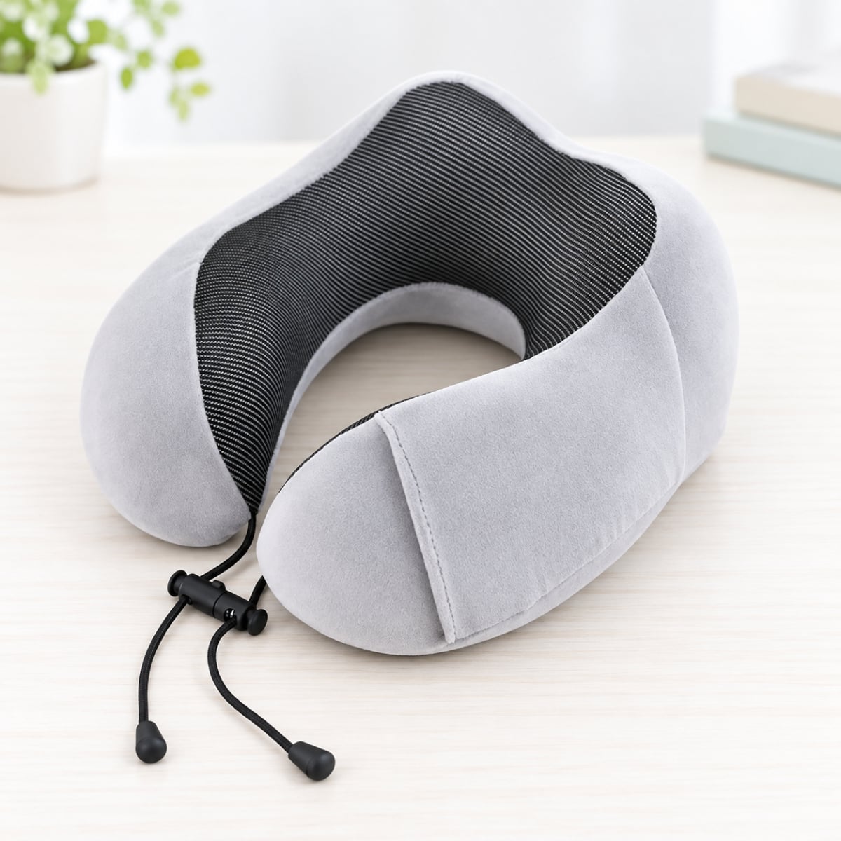 ALMOHADA CERVICAL DE VIAJE VISCOELÁSTICA EN U CON AJUSTE - 7