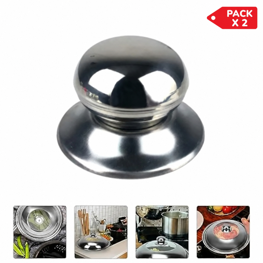 PACK X3 PERILLAS METÁLICAS DE REPUESTO PARA TAPAS DE OLLA - 1