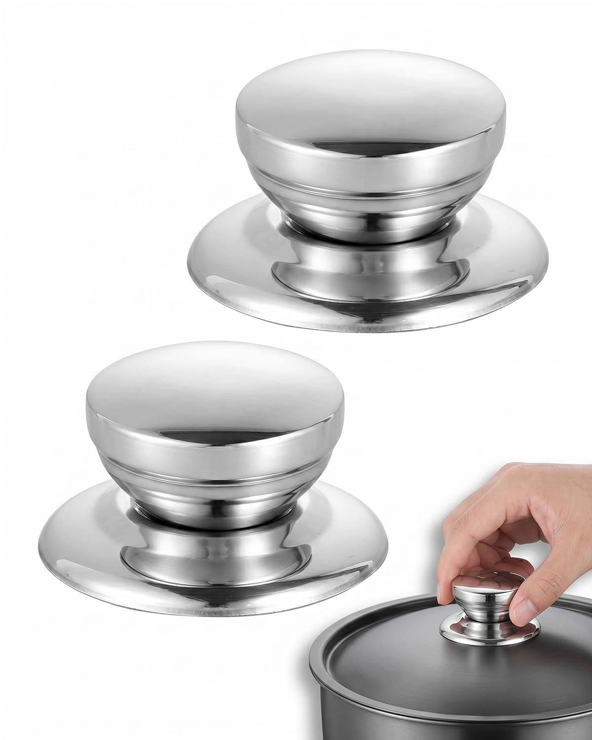 PACK X3 PERILLAS METÁLICAS DE REPUESTO PARA TAPAS DE OLLA - 3