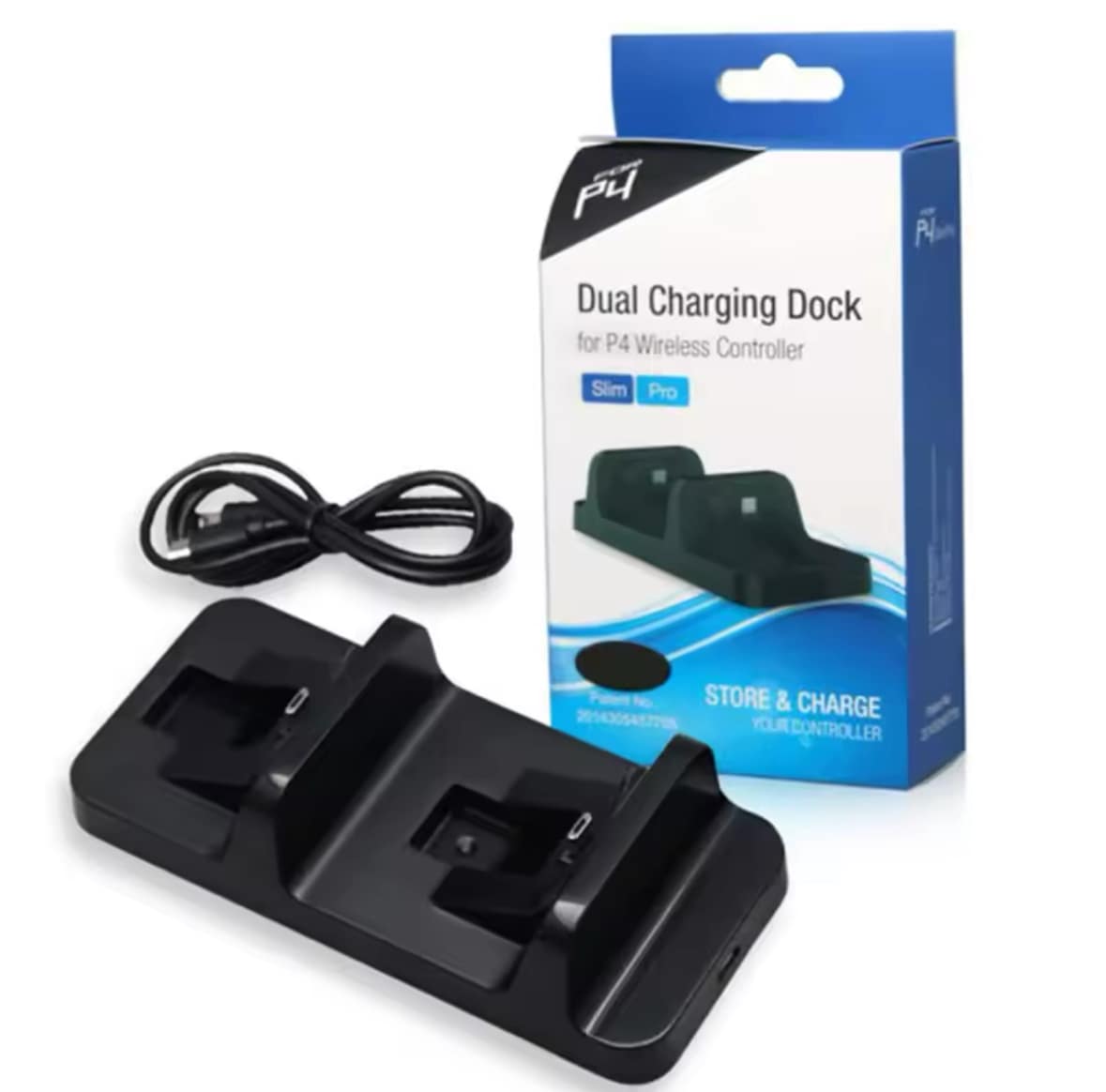 CARGADOR DOBLE USB PARA CONTROLES PS4 SLIM Y PRO - 1