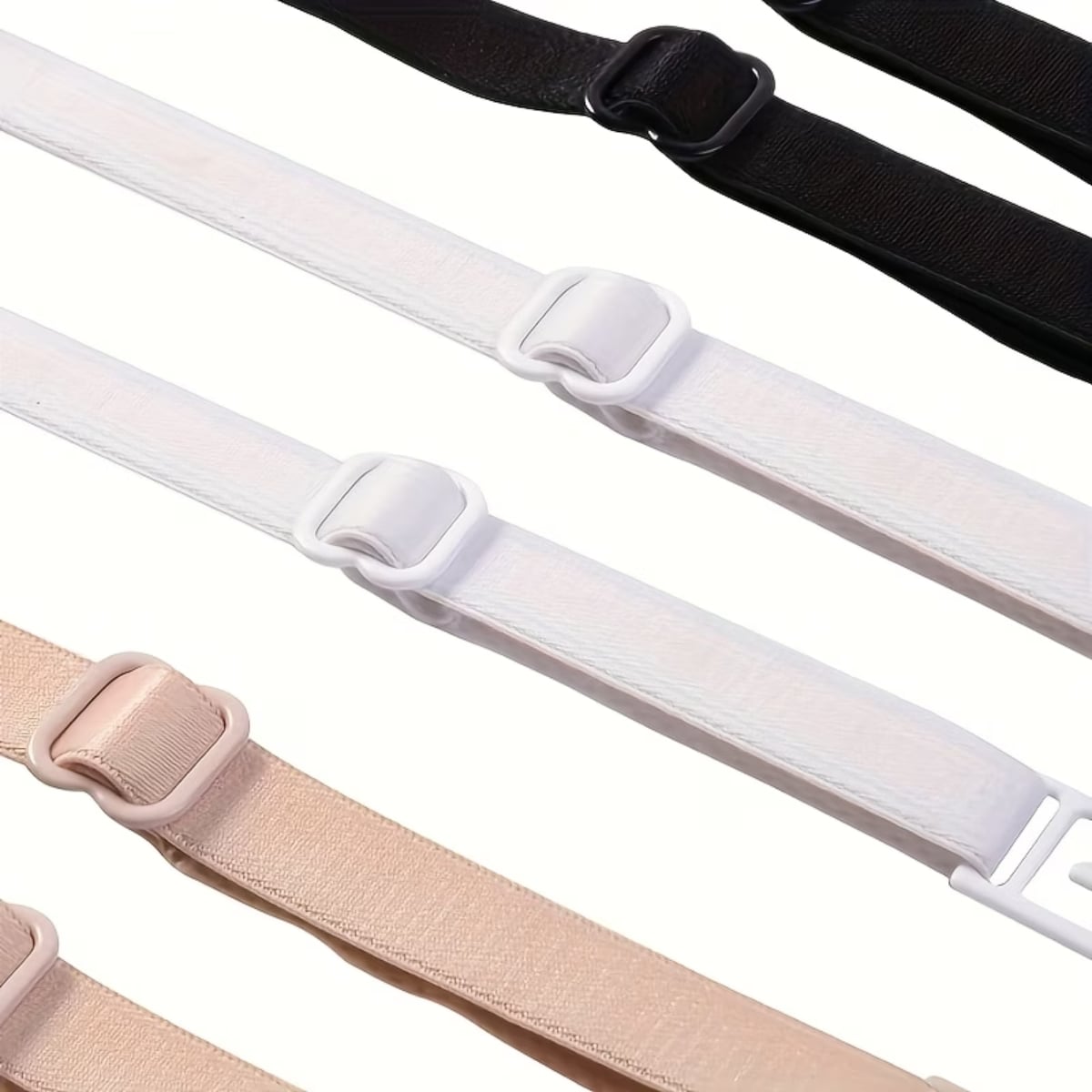 PACK DE 3 TIRAS PARA UNIR TIRANTES DE SOSTÉN NEGRO BEIGE Y BLANCO - 5