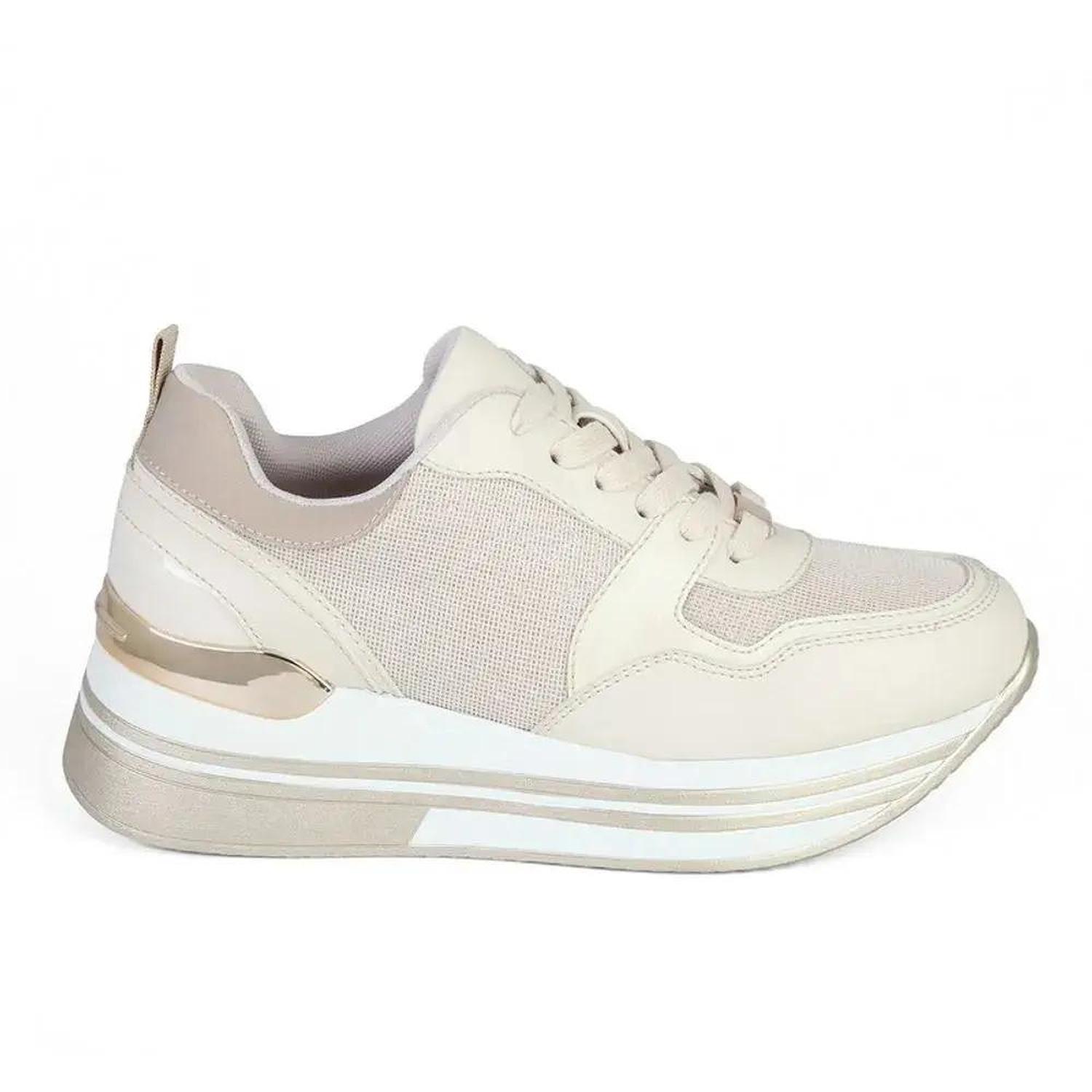 ZAPATILLA MUJER STHEF TRENDY BEIGE 7924 - 1