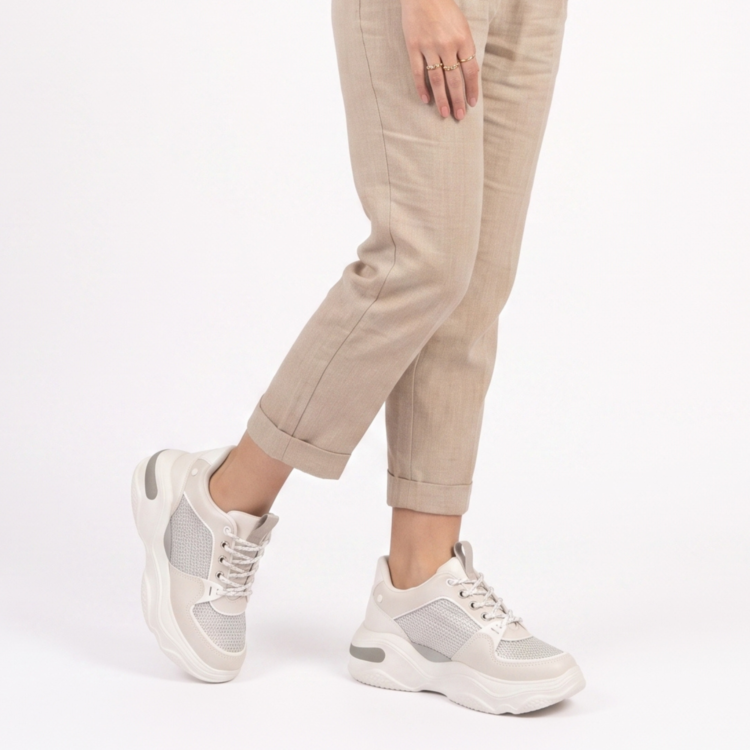 ZAPATILLAS MUJER T4181 WHITE/PRATA 37 BLANCO 1073899 - 3