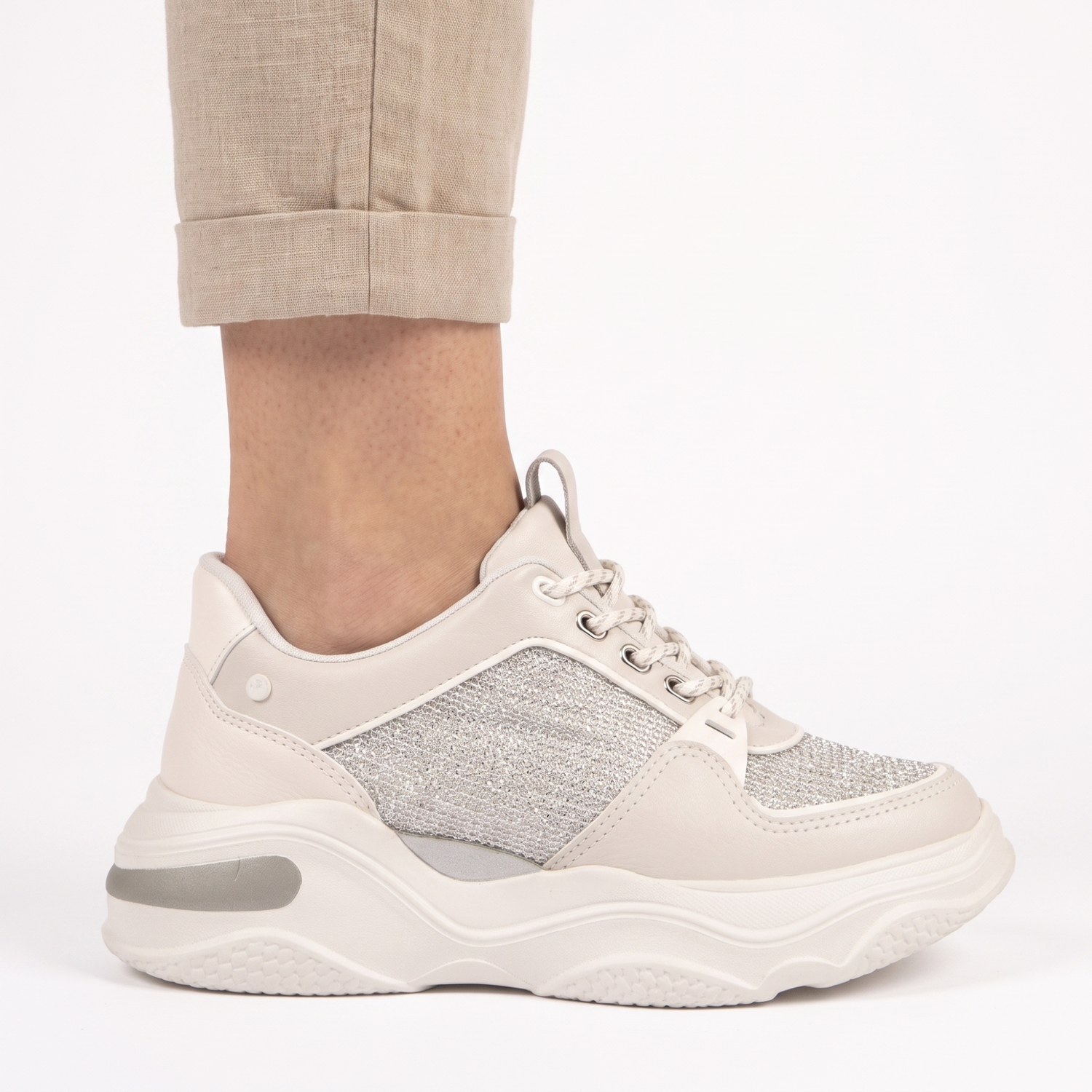 ZAPATILLAS MUJER T4181 WHITE/PRATA 37 BLANCO 1073899 - 4