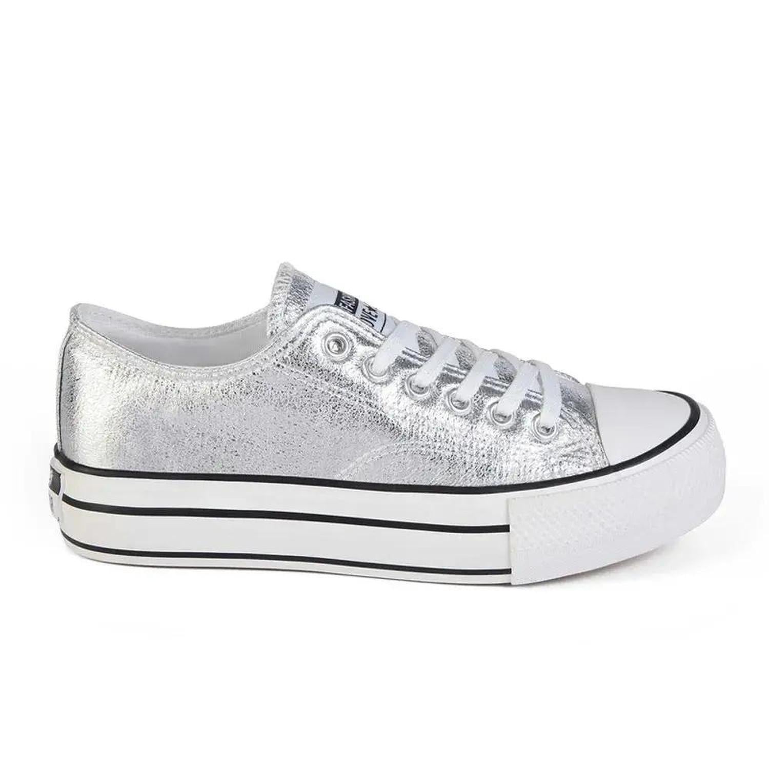 ZAPATILLA MUJER STHEF CASUAL PLATA 8081 - 1