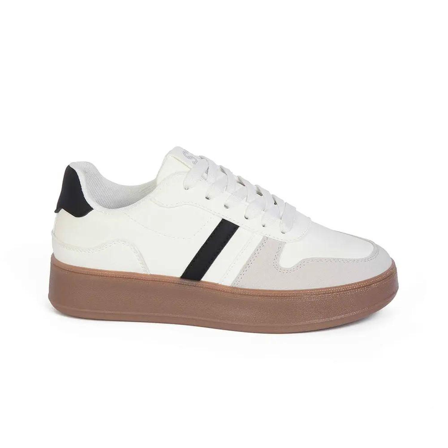 ZAPATILLA MUJER STHEF CASUAL BLANCO/NEGRO 8127 - 1
