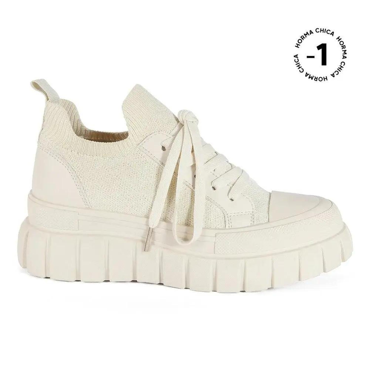 ZAPATILLA MUJER STHEF URBANA BEIGE 7561 TXTL - 1