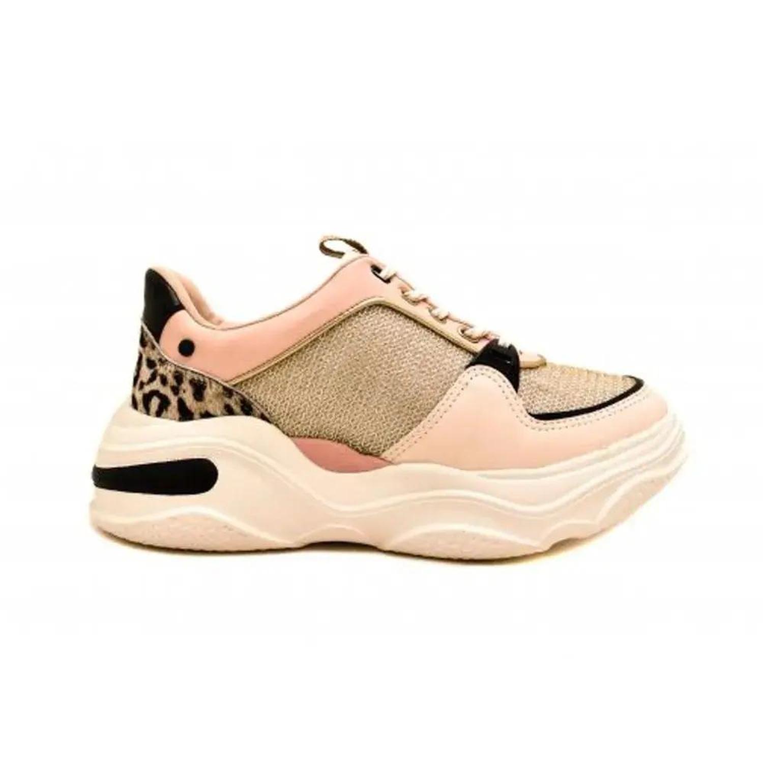 ZAPATILLAS MUJER T4181 OLIVA/PEACH/PRETO - 1