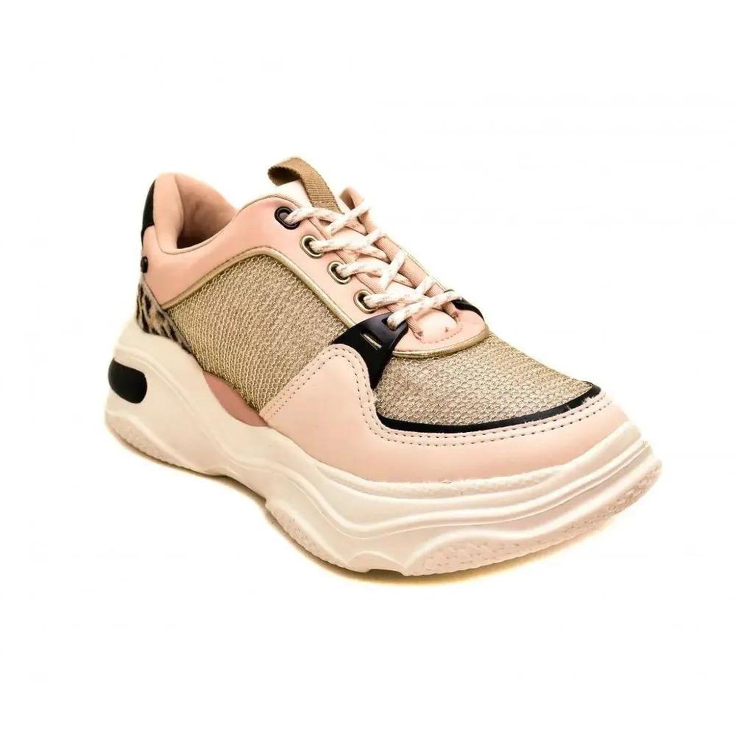 ZAPATILLAS MUJER T4181 OLIVA/PEACH/PRETO BEIGE 1073907 - 2