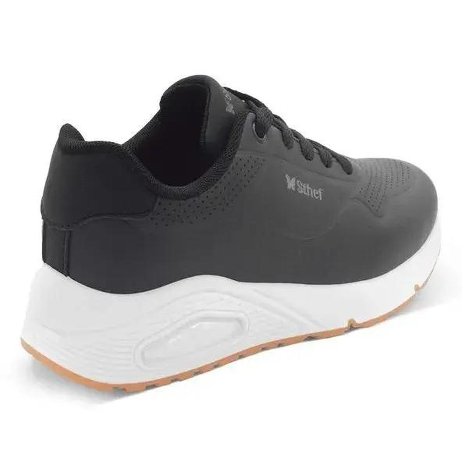 ZAPATILLA MUJER STHEF TRENDY NEGRO CON BLANCO 7911 - 3