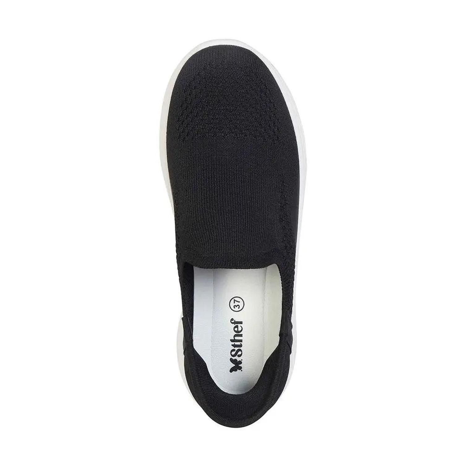 ZAPATILLA MUJER STHEF CASUAL NEGRO CON BLANCO 8128 NEGRO 1128972 - 4