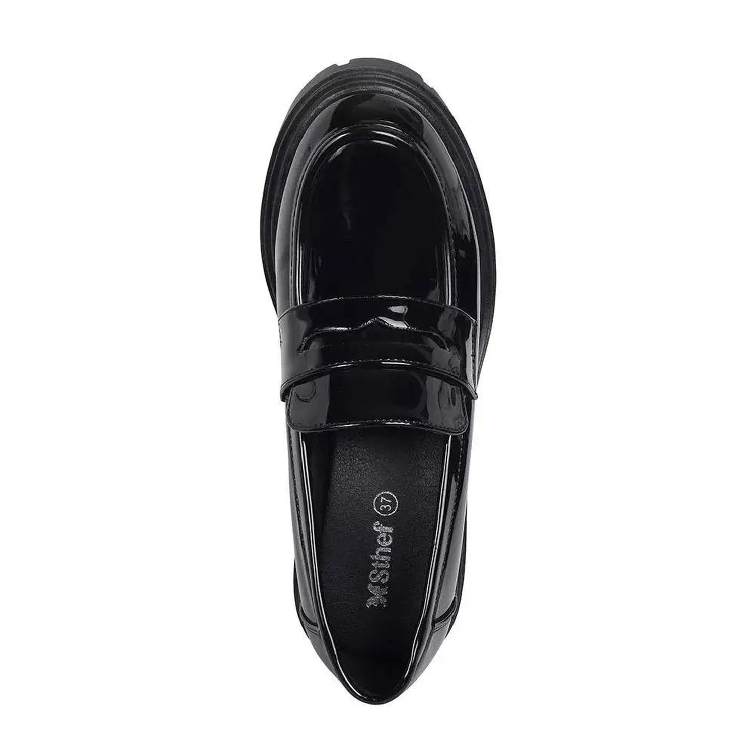MOCASIN MUJER STHEF NEGRO CHAROL 8120 NEGRO 1128877 - 4