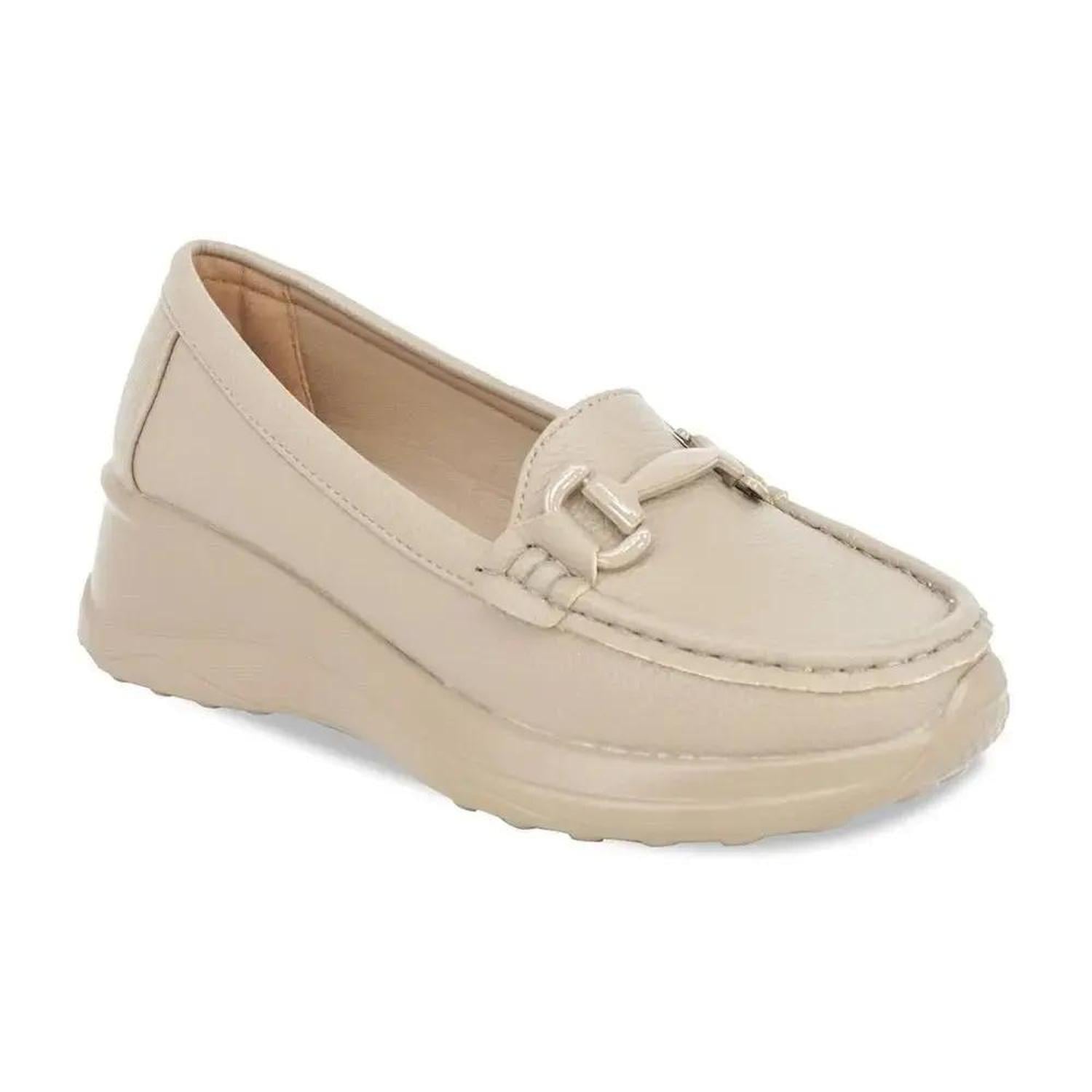 MOCASIN MUJER STHEF TAUPE 8121 BEIGE 1128888 - 1