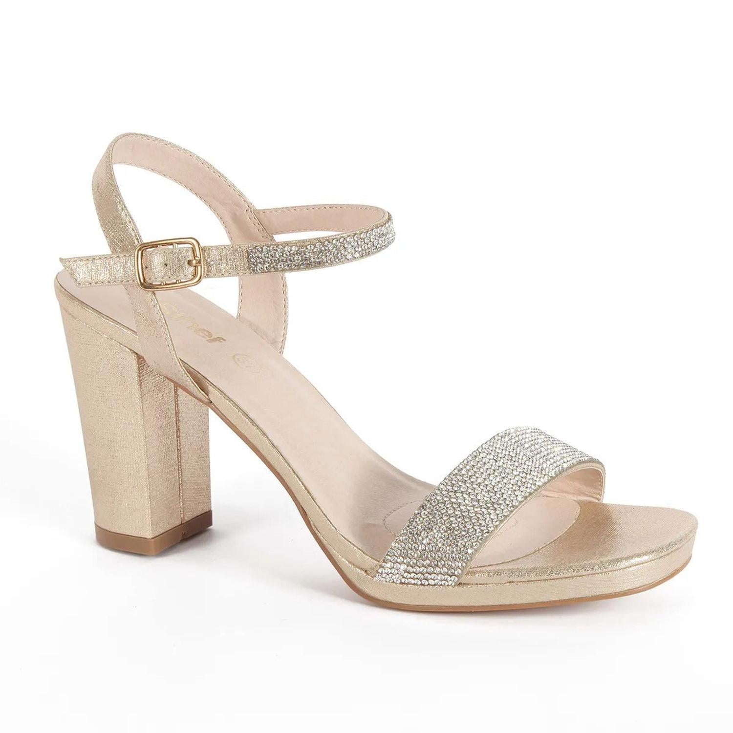 SANDALIAS DE VESTIR MUJER 7501 CHAMPAGNE-STHEF - 1