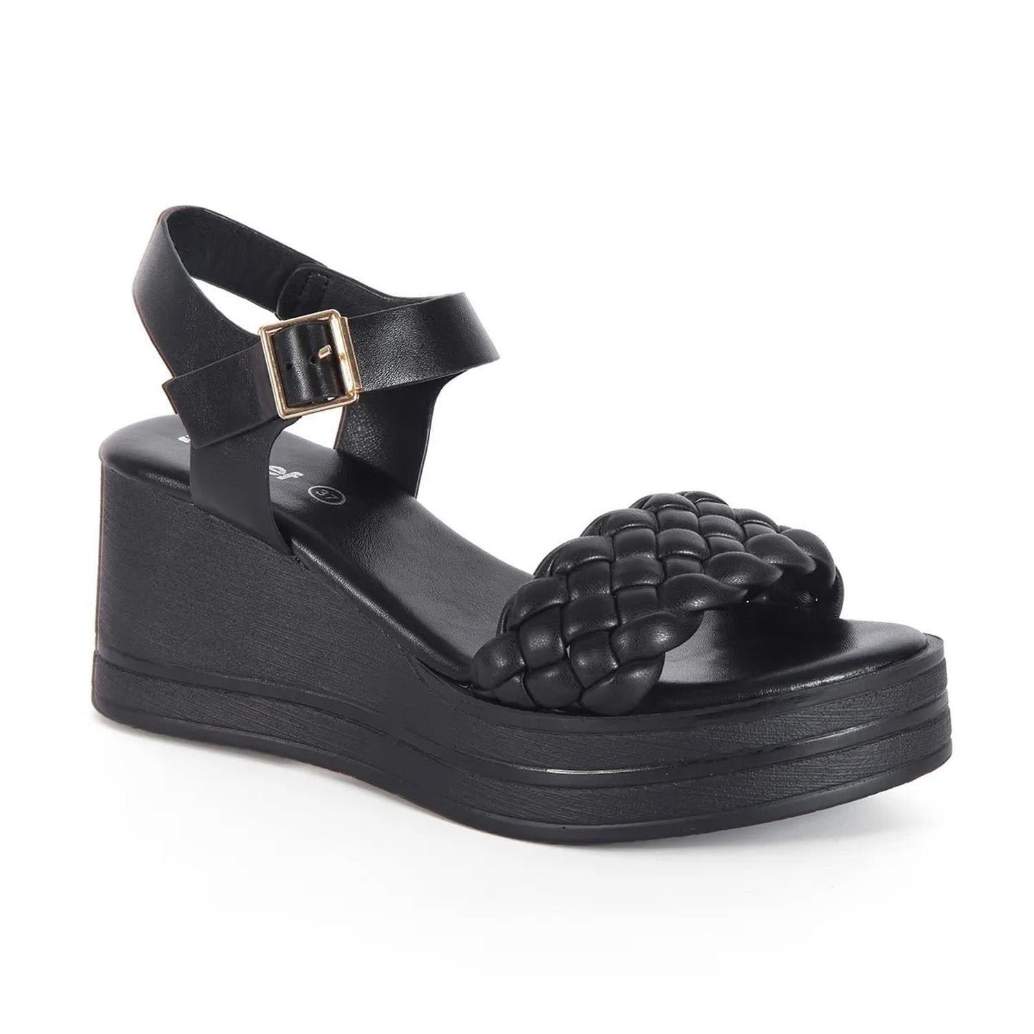 SANDALIA MUJER STHEF CASUAL NEGRO 7536 SNTC - 1