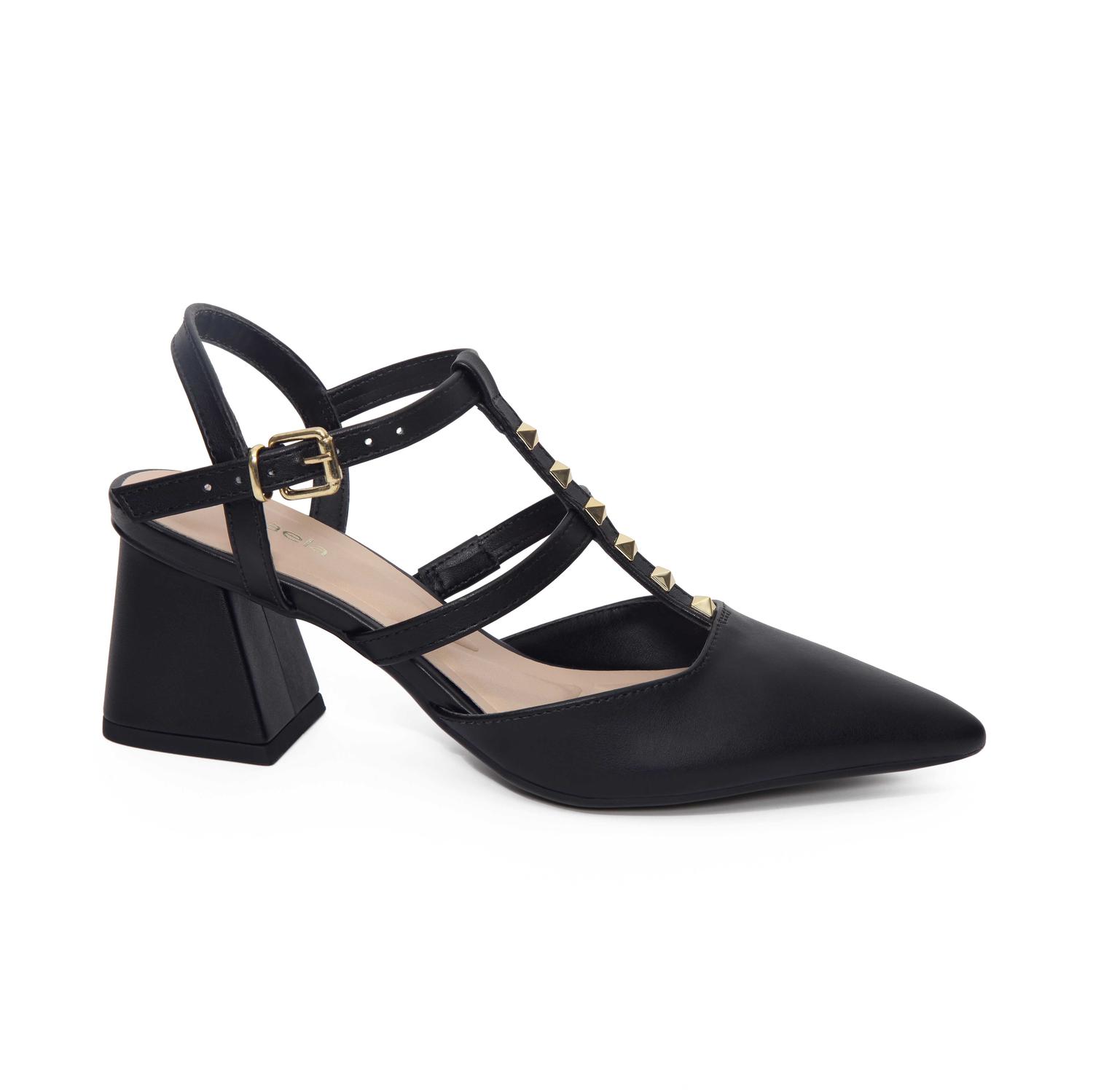 ZAPATO MUJER MIKAELA VESTIR PRETO/OURO 20253-02 40502 NEGRO 1128425 - 2