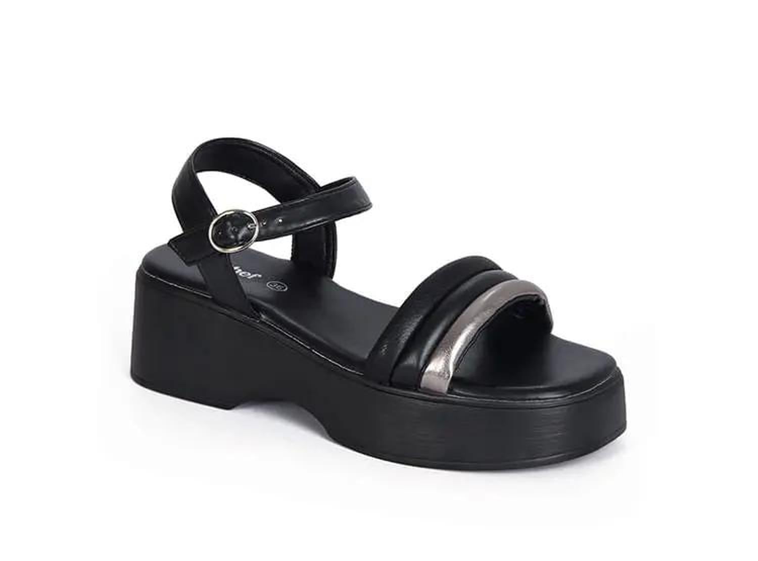 SANDALIA MUJER STHEF CASUAL NEGRO 7827 - 1